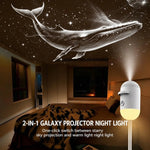 Load image into Gallery viewer, 2-In-1 Galaxy Projector Night Light, USB Starry Sky Night Light Projector for Bedroom, Mini LED Ceiling/Wall Projection Lamp with 360° Rotation, for Kids Adults Gifts (6 Slides)