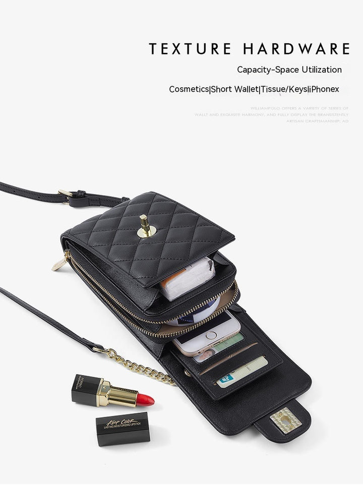 Minimal Leather Mini Messenger Bag