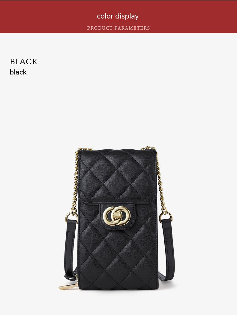 Minimal Leather Mini Messenger Bag