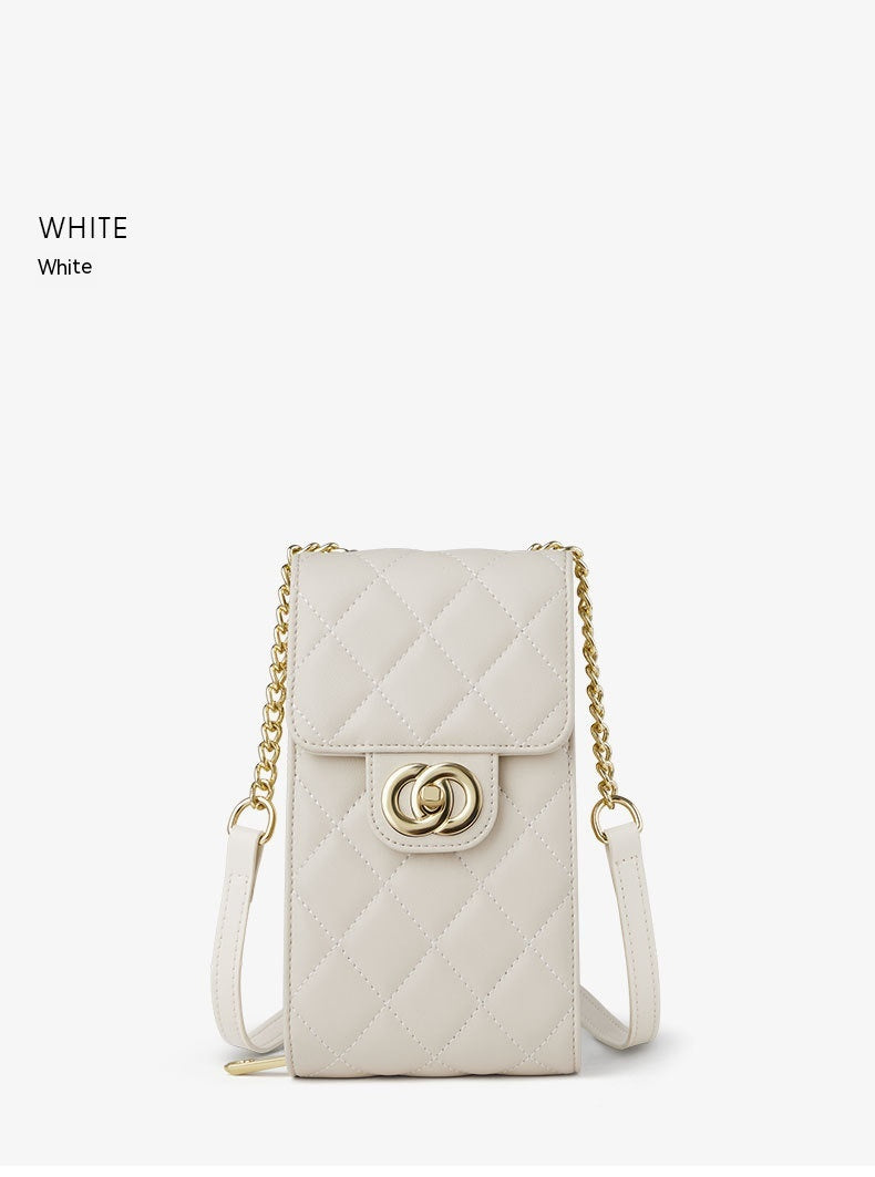 Minimal Leather Mini Messenger Bag