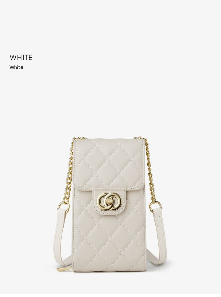 Minimal Leather Mini Messenger Bag