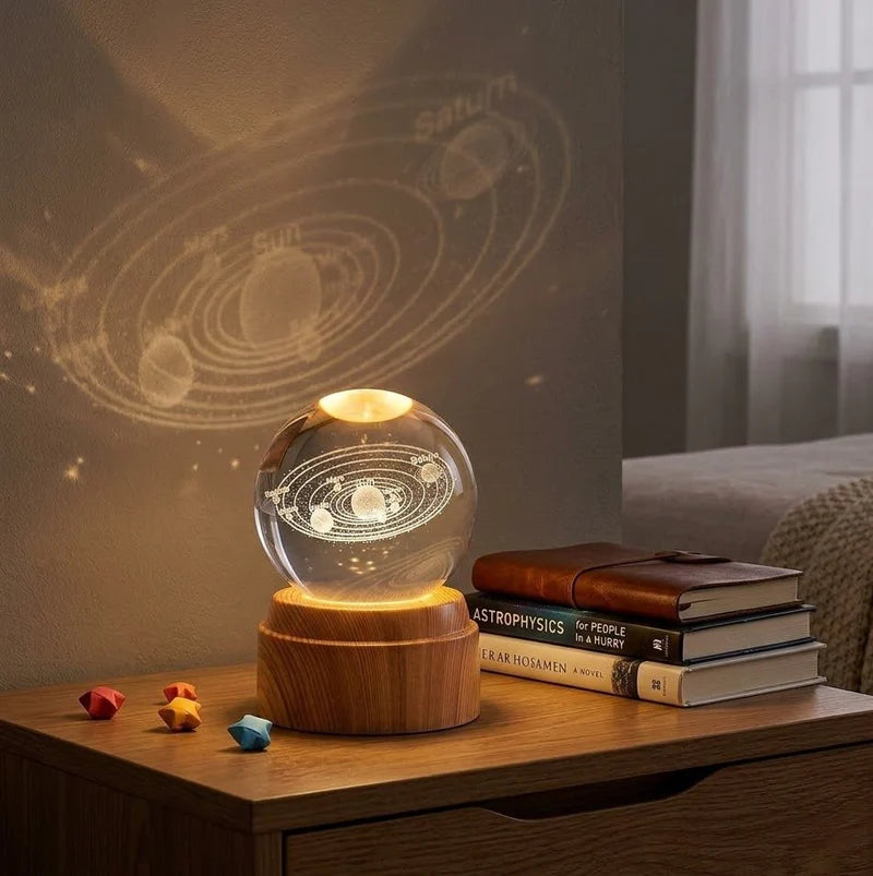 Crystal Ball Night Light – Decorative LED Lamp